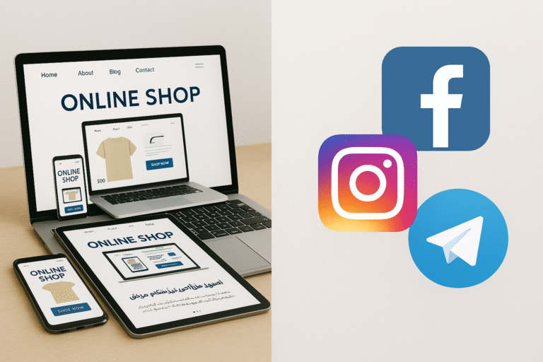 داشتن وبسایت فروشگاهی یا استفاده از شبکه های اجتماعی برای فروش